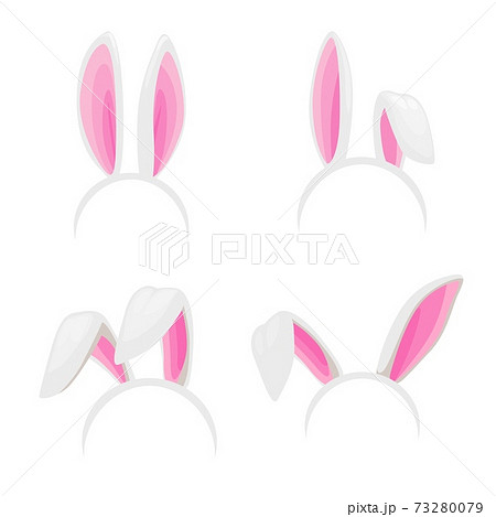 Rabbit ears, Easter bunny isolated vector headband Rabbit ears, Easter bunny isolated vector headband 73280079