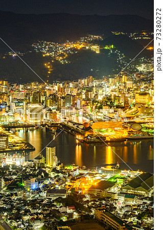 長崎の夜景 稲佐山 の写真素材