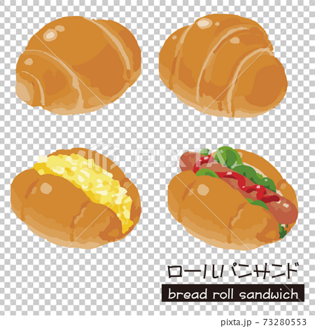 Roll Bread Roll Sandwich Stock Illustration
