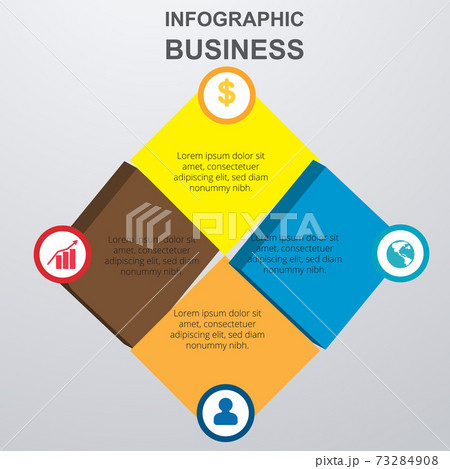 Infographic business concept vector illustration. Creative infographic layout. Infograph vector concept. Abstract infographic elements. 73284908