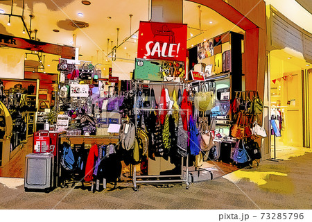 ショッピングモール（照合施設）のイラスト 73285796