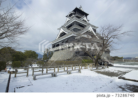 雪の熊本城 南東側より 雪の熊本城 南東側より 73286740