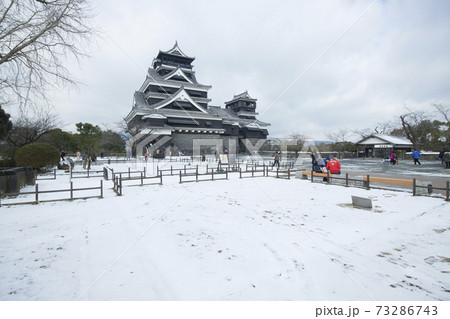 雪の熊本城 東側より 73286743