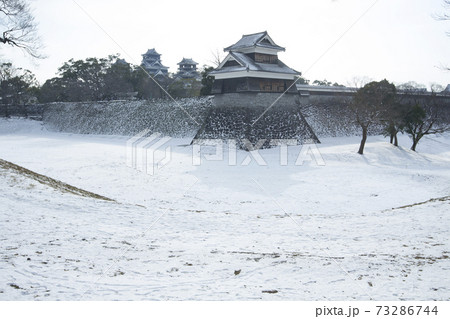 雪の熊本城 戌亥櫓 雪の熊本城 戌亥櫓 73286744