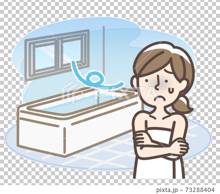 寒い浴室　女性 73288404