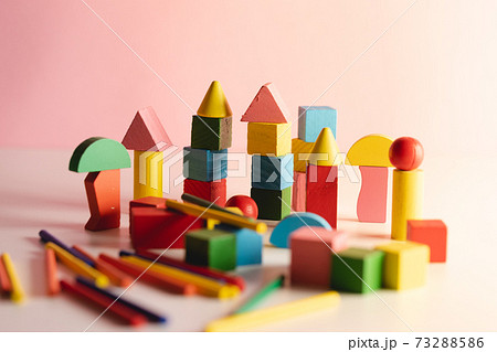 children's toys made from natural material. wood toys for developmental. colorful wood toys and toys for cognitive rehabilitation   73288586