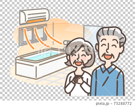 Warm bathroom with bathroom heater 73288772