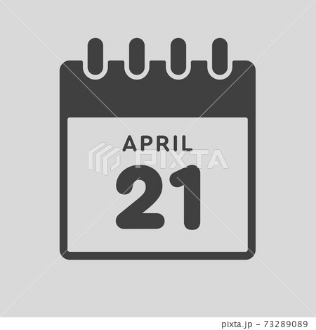 Icon day date 21 April, template calendar page Icon day date 21 April, template calendar page 73289089