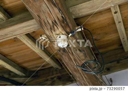 古民家 梁の写真素材