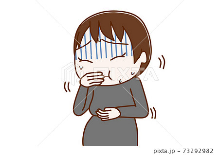気持ちが悪くて吐きそうな妊婦 気持ちが悪くて吐きそうな妊婦 73292982