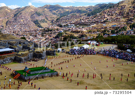 南米ペルーのクスコで行われる太陽の祭りインティライミ祭インティライミ, クスコ, ペルー, インカ, 73295504