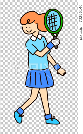 A woman playing tennis 73296146