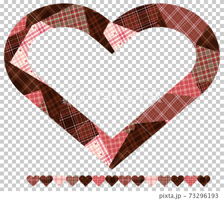Decorative frame & decorative ruled patchwork Valentine color tartan check Decorative frame & decorative ruled patchwork Valentine color tartan check 73296193