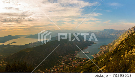 Kotor Bay on sunset - Montenegro Kotor Bay on sunset - Montenegro 73298613