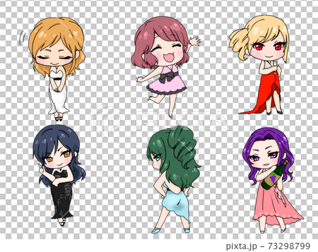 キャバ嬢・ドレス姿の女の子 73298799