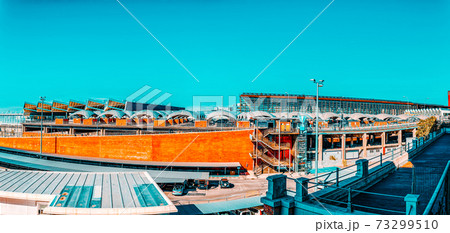 Building of main Railway Station of Madrid - Atocha station, the Building of main Railway Station of Madrid - Atocha station, the 73299510