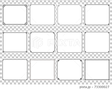 洋風レトロな角装飾のバナーフレームセット 洋風レトロな角装飾のバナーフレームセット 73300027