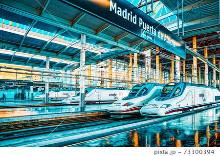 Modern hi-speed passenger train of Spanish railways company-Renf 73300394