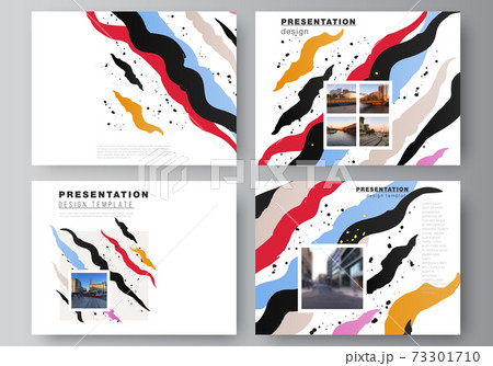 Vector layout of the presentation slides design business templates, multipurpose template for presentation brochure, brochure cover, business report, agency, corporate, portfolio, pitch deck, startup. 73301710