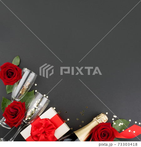 Valentines day gift on black Valentines day gift on black 73303418