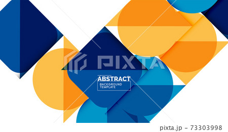 Simple circles and triangles abstract background. Vector illustration for covers, banners, flyers and posters and other designs 73303998