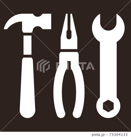 Hammer,pliers and wrench. Tools icon 73304133