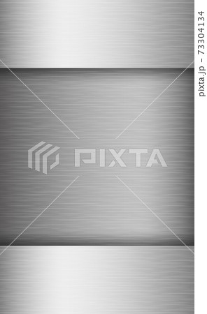 Texture panorama of silver metal with reflection 73304134