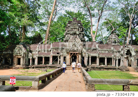 カンボジア アンコール遺跡のタ・プローム寺院 カンボジア アンコール遺跡のタ・プローム寺院 73304379