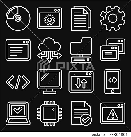 Software and Hardware Programing Icons Set....のイラスト素材 [73304801] - PIXTA
