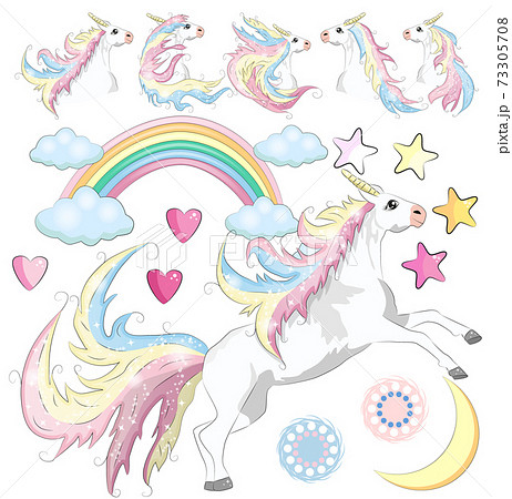 Baby Girl Unicorn Scrapbook Set. Scrapbooking. Decorative Elements. Tags. Labels. Stickers. Baby Girl Unicorn Scrapbook Set. Scrapbooking. Decorative Elements. Tags. Labels. Stickers. 73305708