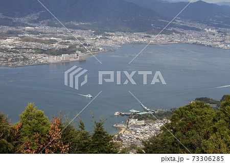 広島宮島の弥山からの眺め 広島宮島の弥山からの眺め 73306285