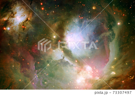 Outer space art. Starfield. Elements of this image furnished by NASA. 73307497