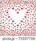Seamless patterns with red hearts. Seamless background with hearts. Valentine's Day. Gift wrap, print, cloth, cute background for a card. 73307706