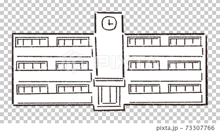 手繪線描矢量圖的學校,學校建築 手繪線描矢量圖的學校,學校建築 73307766