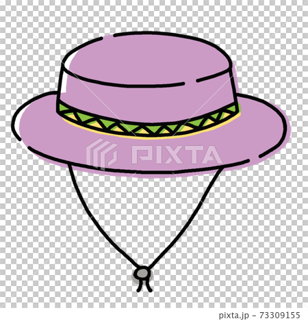 手描き風のアウトドアの帽子のイラスト アウトドア キャンプのイラスト素材
