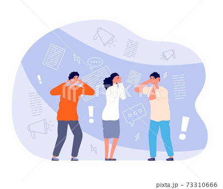 Information Noise Stop Fake News Hoax のイラスト素材