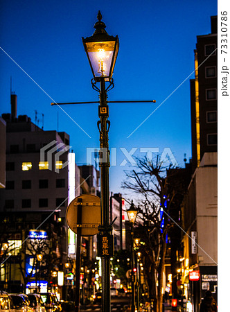 日本の横浜都市景観 馬車道のガス灯などを望む 73310786