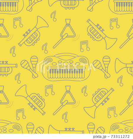 Seamless pattern Musical instruments Toys for kids 73311272