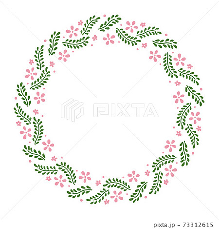 花の円フレーム 73312615