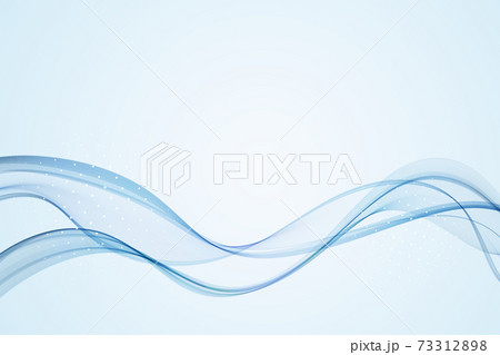 Abstract blue wave Vector background Blue wave flow 73312898