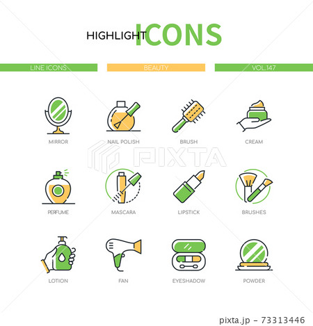 Beauty - modern line design style icons set 73313446