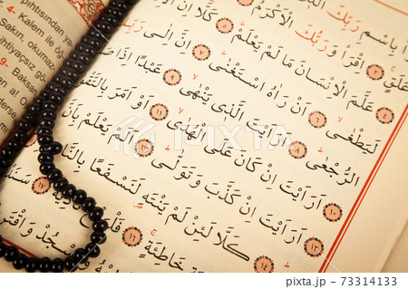 Pages verses from the holy book of islam religion quran, kuran and chapters 73314133