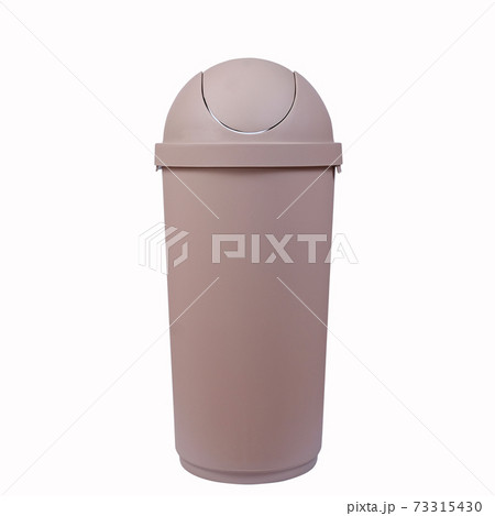 Big brown trashcan or waste bin on white Big brown trashcan or waste bin on white 73315430