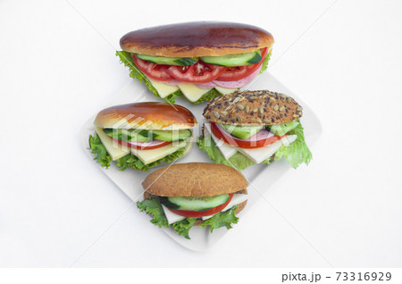 Homemade and delicious looking cheese sandwich, worthy of a full mouth 73316929