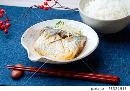 和食の定番「サバ(さば、鯖)の味噌煮」。 和食の定番「サバ(さば、鯖)の味噌煮」。 73321913