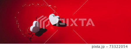 White wooden hearts with strong shadows White wooden hearts with strong shadows 73322054