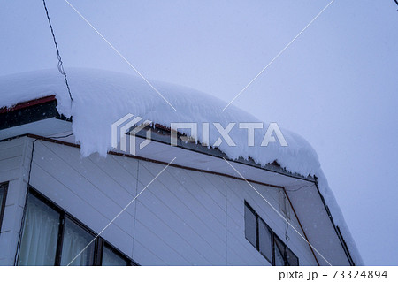雪国の風景 積雪 雪国の風景 積雪 73324894
