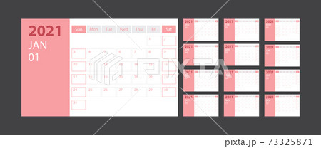 Calendar 2021 week start Sunday corporate design planner template with purple theme [Converted] 73325871