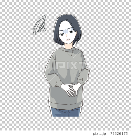 A woman in her 40s who is hungry 73326175