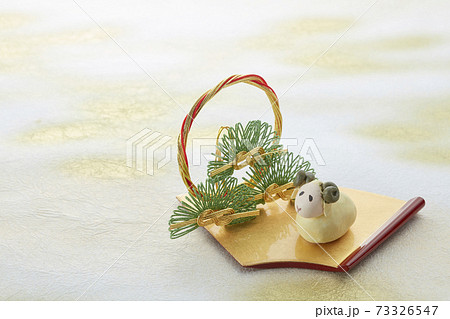 和風年賀状素材 干支 紙粘土--未、羊、ひつじ、未年、 和風年賀状素材 干支 紙粘土--未、羊、ひつじ、未年、 73326547